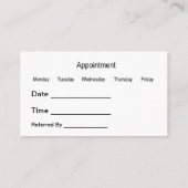 Optometrist Ophthalmoloog Eyeslijtontwerp Visitekaartje (Achterkant)