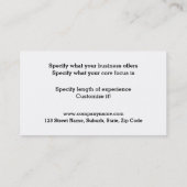 Optometrist optica  zonnebril lijst visitekaartje (Achterkant)