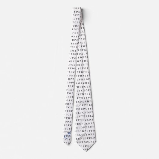 Optometrist Optician Eye Test Chart and Specs  Stropdas (Achterkant)