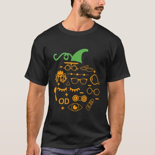 Optometrist Optician Pumpkin Halloween Optometry G T-shirt (Voorkant)