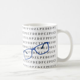 Optometrist Opticien Oogtestkaart en Bril Koffiemok