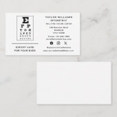 Optometrist Opticien Ophthalmologist Sociale Media Visitekaartje (Voorkant / Achterkant)