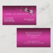 Optometrist opticien roze stijlvol visitekaartje (Voorkant / Achterkant)