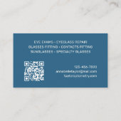 Optometrist Opticien Vision Oogbril Visitekaartje (Achterkant)