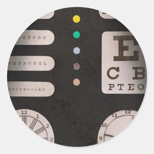 Optometrist - Optische verwarring Ronde Sticker (Voorkant)
