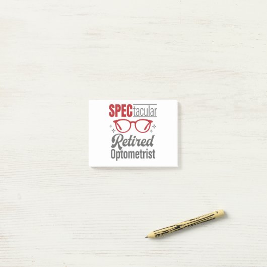 Optometrist Optometrie in ruste Post-it® Notes (Op bureau)