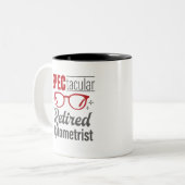 Optometrist Optometrie in ruste Tweekleurige Koffiemok (Voorkant links)