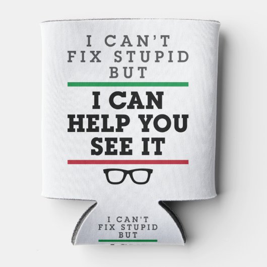 Optometrist Optometrie Oftalmologie Zie Stupid Blikjeskoeler (Voorkant)