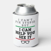 Optometrist Optometrie Oftalmologie Zie Stupid Blikjeskoeler (Blikje Voorkant)