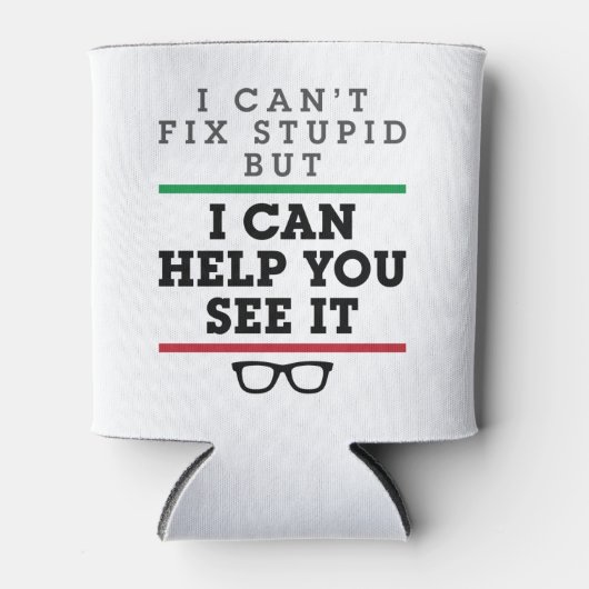 Optometrist Optometrie Oftalmologie Zie Stupid Blikjeskoeler (Voorkant)