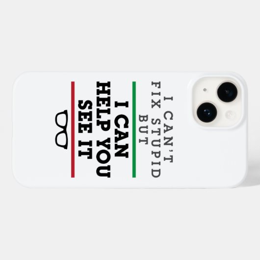 Optometrist Optometrie Oftalmologie Zie Stupid Case-Mate iPhone Case (Achterkant (horizontaal))