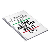 Optometrist Optometrie Oftalmologie Zie Stupid Notitieboek (Rechterzijde)