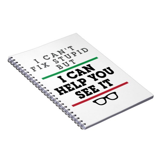 Optometrist Optometrie Oftalmologie Zie Stupid Notitieboek (Rechterzijde)