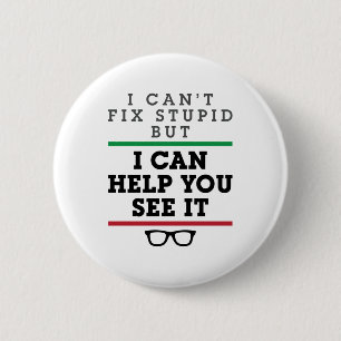 Optometrist Optometrie Oftalmologie Zie Stupid Ronde Button 5,7 Cm