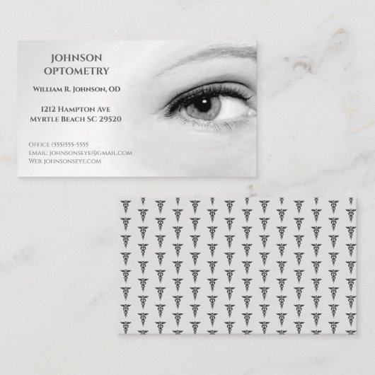 Optometrist/Optometriek Visitekaartje (Voorkant / Achterkant)