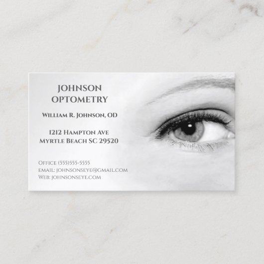 Optometrist/Optometriek Visitekaartje (Voorkant)