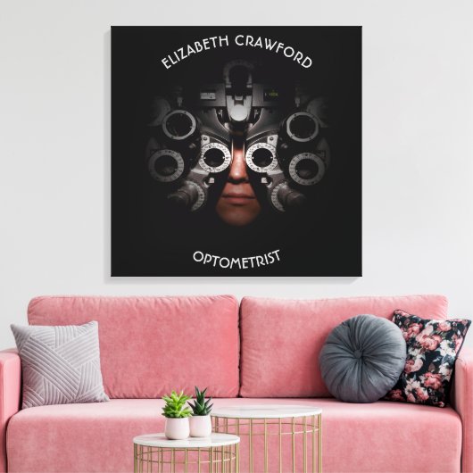 Optometrist Optometrist Test Vision Oftalmoloog Canvas Afdruk (Insitu (Woonkamer))