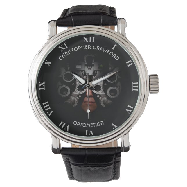 Optometrist Optometrist Test Vision Oftalmoloog Horloge (Voorkant)