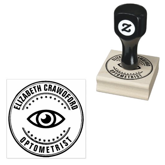 Optometrist Optometrist Test Vision Oftalmoloog Rubberstempel (Gestempeld)