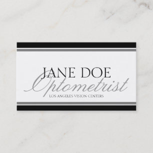 Optometrist Optometry Eye Doctor Silver Script Visitekaartje