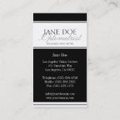 Optometrist Optometry Eye Doctor Silver Script Visitekaartje (Achterkant)