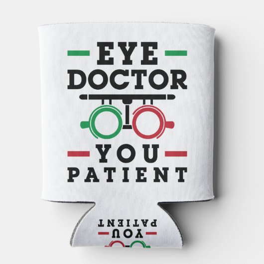 Optometrist Optometry Eye Doctor U Patiënt Blikjeskoeler (Achterkant)