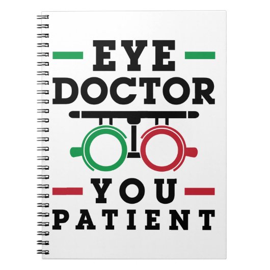 Optometrist Optometry Eye Doctor U Patiënt Notitieboek (Voorkant)
