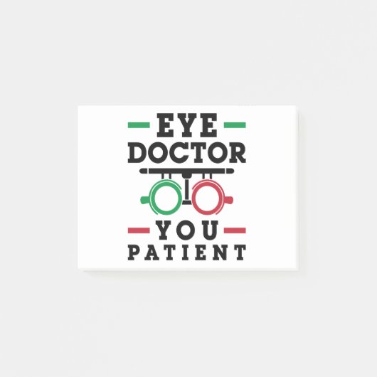 Optometrist Optometry Eye Doctor U Patiënt Post-it® Notes (Voorkant)