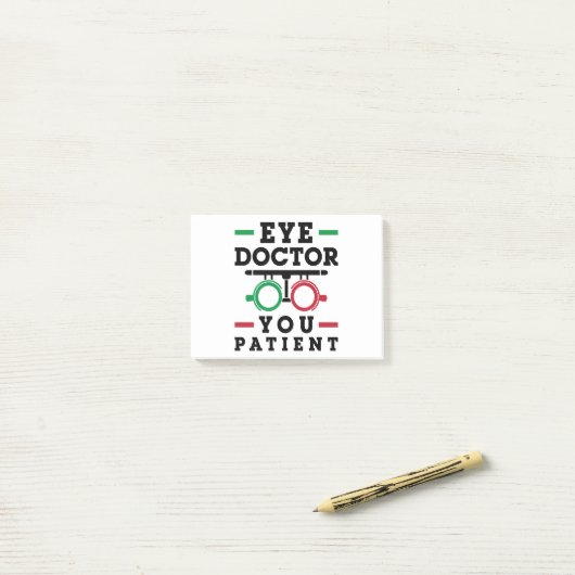 Optometrist Optometry Eye Doctor U Patiënt Post-it® Notes (Op bureau)