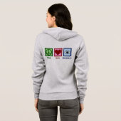 Optometrist Peace Love Optometry Blue Eye Doctor Hoodie (Achterkant volledig)