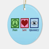 Optometrist Peace Love Optometry Blue Eye Doctor Keramisch Ornament (Links)