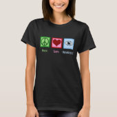 Optometrist Peace Love Optometry Blue Eye Doctor T-shirt (Voorkant)