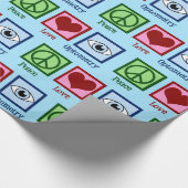 Optometrist Peace Love Optometry Cadeaupapier (Hoek)