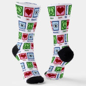 Optometrist Peace Love Optometry Eye Doctor Card Sokken (Gebogen)