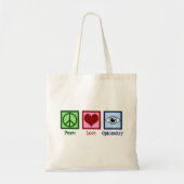Optometrist Peace Love Optometry Kantoor Tote Bag (Voorkant)