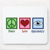 Optometrist Peace Love Optometry Muismat (Voorkant)