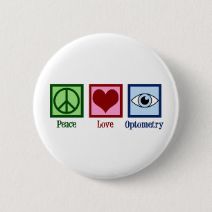 Optometrist Peace Love Optometry Ronde Button 5,7 Cm