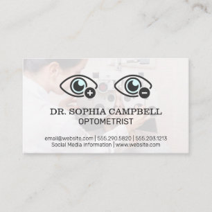 Optometrist   Phoropter   Oogmetingspictogram Visitekaartje