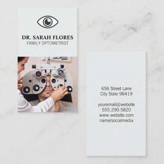 Optometrist | Phoropteruitrusting Visitekaartje (Voorkant / Achterkant)