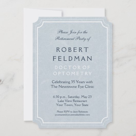 Optometrist Retirement  Eyeglassen Kaart (Achterkant)