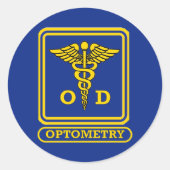 Optometrist Ronde Sticker (Voorkant)