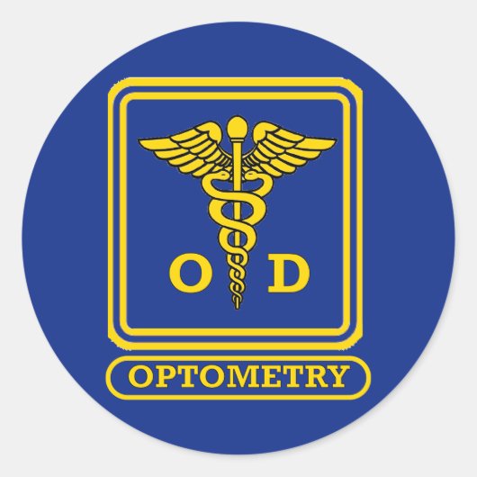 Optometrist Ronde Sticker (Voorkant)