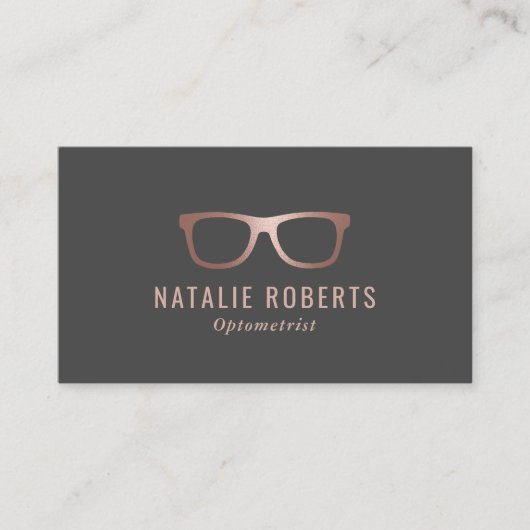 Optometrist Roos Gold Eyewear Oogbril Visitekaartje (Voorkant)