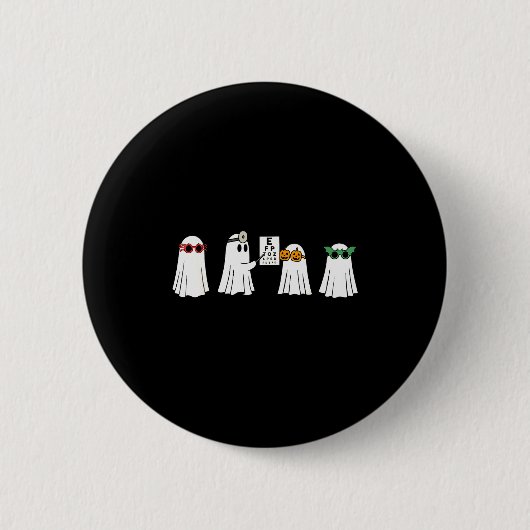 Optometrist spook boo centrum Halloween opticien Ronde Button 5,7 Cm (Voorkant)