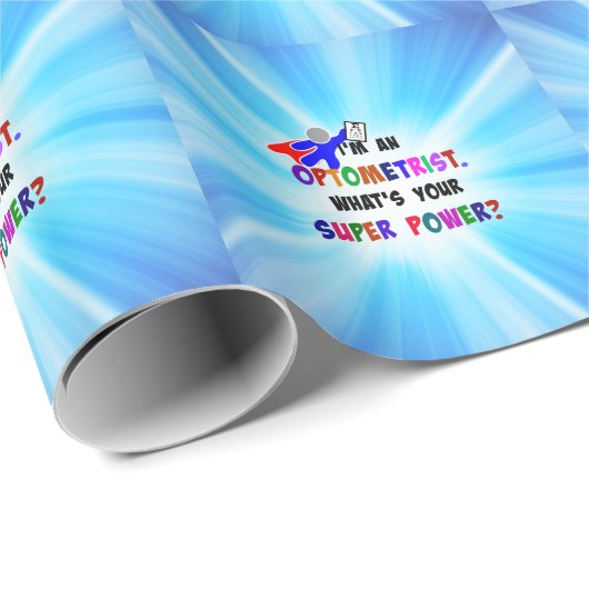 Optometrist Superheld aangepast ontwerp Cadeaupapier (Rol Hoek)