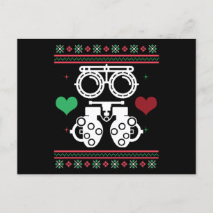 Optometrist Ugly KerstSweater Optician Xmas Briefkaart
