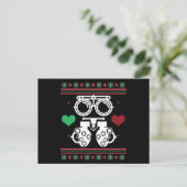 Optometrist Ugly KerstSweater Optician Xmas Briefkaart (Staand voorkant)
