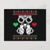 Optometrist Ugly KerstSweater Optician Xmas Briefkaart (Voorkant)