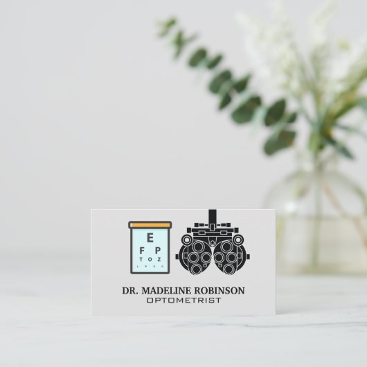 Optometrist | Uitrusting | Oogkaart Afsprakenkaartje (Staand voorkant)