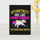 Optometrist Unicorn, Magical Unicorn Optometry Kaart (Gele Bloem)